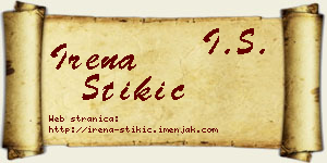 Irena Stikić vizit kartica